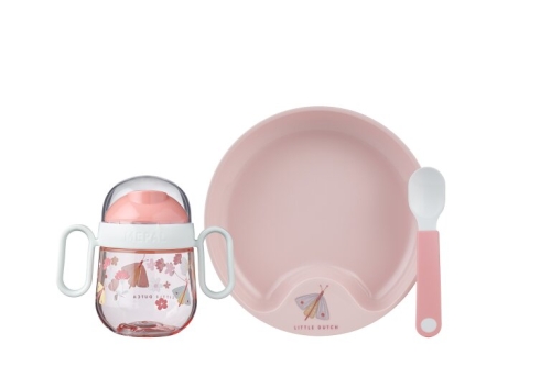 Mepal Mio Baby Dinnerware 3 pièces Little Dutch Flowers &amp; Butterflies 