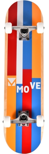 Move Skateboard Stripes Red
