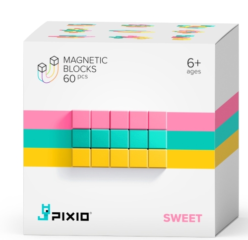 Pixio Jouet magnétique Abstract Sweet 64 Pièces