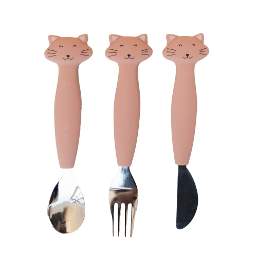 Trixie Silicone Cutlery Set of 3 Mrs. Cat