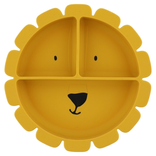 Trixie Assiette en silicone avec compartiments et ventouse Mr Lion