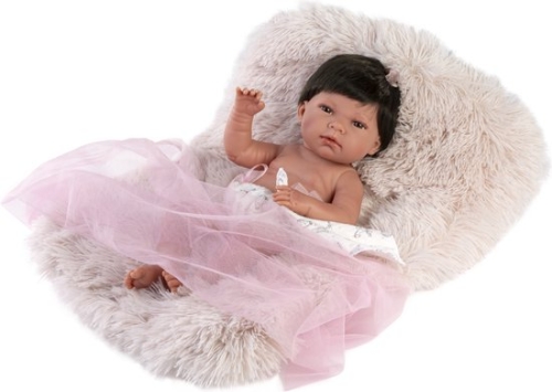 Llorens Baby Doll Nica Pink avec coussin et peluche 40 cm