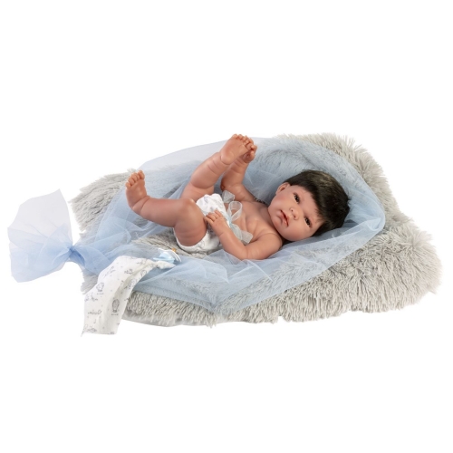 Llorens Baby Doll Nico Blue avec oreiller et doudou 40 cm