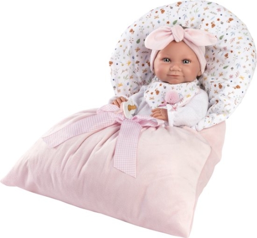 Llorens Baby Doll Tina Pink avec sac de couchage 40 cm
