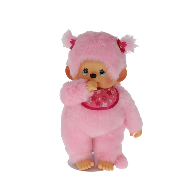 Fille de monchichi 45 cm rose fleur de cerisier